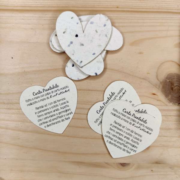 cuore carta seminabile fai da te ecofattoart